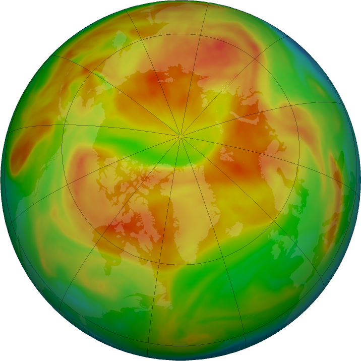 Arctic ozone map for 21 April 2017